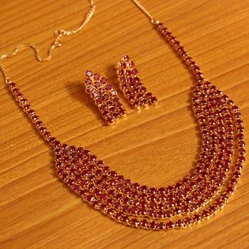 Red ruby  necklace-sets 2