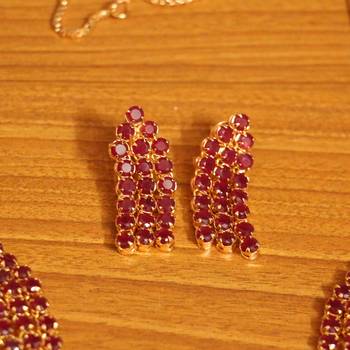 Red ruby  necklace-sets 3