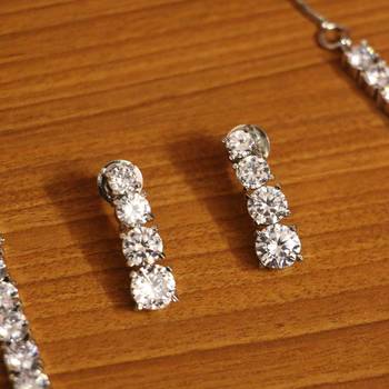 White cubic zirconia necklace-sets 3