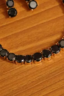Black onyx necklace-sets
