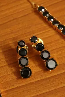 Black onyx necklace-sets