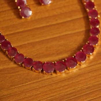 Red ruby  necklace-sets 2