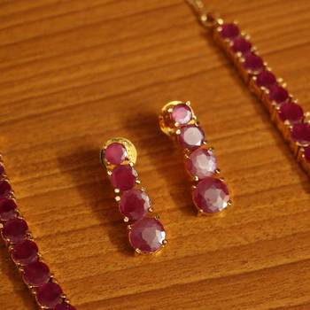 Red ruby  necklace-sets 3