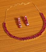 Red ruby  necklace-sets