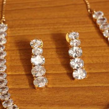 White cubic zirconia necklace-sets 3