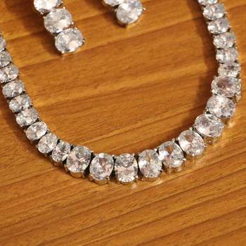 White cubic zirconia necklace-sets 2