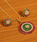 Multicolor ruby  pendants