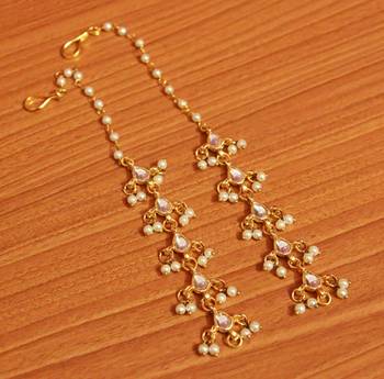 White pearl earrings 1