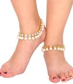 White pearl anklets
