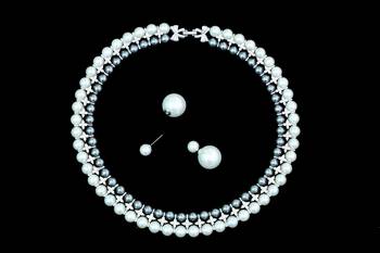 Black pearl necklace-sets 1