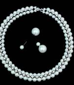 White pearl necklace-sets