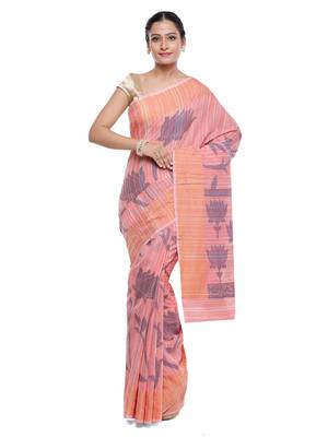 Multicolor woven art silk  saree with blouse 1