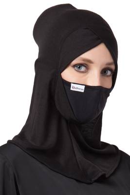 2 Pcs Set Of Under Hijab Ninja Cap and Mask Combo 2