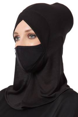 2 Pcs Set Of Under Hijab Ninja Cap and Mask Combo 5