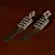 Sapphire Embellished Black and Rose Gold Plated Designer American Diamond Earrings 216ED341
