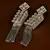 Champagne Stone Embellished Rhodium Plated Designer American Diamond Earrings 216ED342