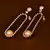Rose Gold Plated Pearl and American Diamond Embellished Dangler 216ED348