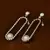Rhodium Plated Pearl and American Diamond Embellished Dangler 216ED349