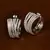 Rhodium Plated American Diamond Embellished Designer Hoops 216ED351