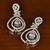 Rhodium Plated American Diamond Earrings 216ED362