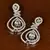 Rhodium Plated American Diamond Earrings 216ED362
