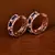 Rose Gold Plated American Diamond and Blue Stone Embellished Designer Hoops 216ED369