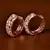 Rose Gold Plated American Diamond Embellished Designer Hoops 216ED370