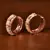Rose Gold Plated American Diamond and Parrot Stone Embellished Designer Hoops 216ED372