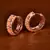 Rose Gold Plated American Diamond and Peach Stone Embellished Designer Hoops 216ED375