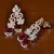 Rhodium Plated Magenta Stone Embellished American Diamond Danglers 216ED386
