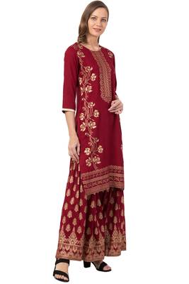 MRC Women Kurta and Sharara Set Rayon 3