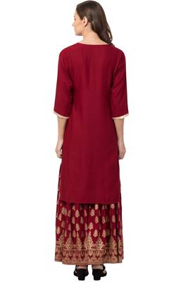 MRC Women Kurta and Sharara Set Rayon 4