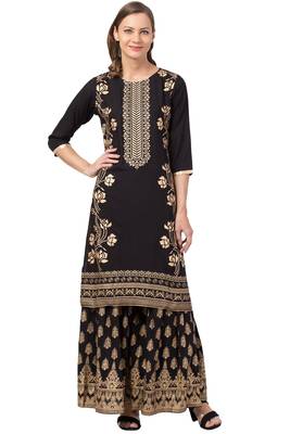 MRC  Women Kurta and Sharara Set Rayon 1