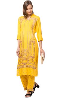 MRC Women Kurta and Palazzo Set Rayon 5