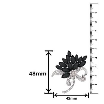Black crystal brooch 3