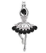 Black crystal brooch