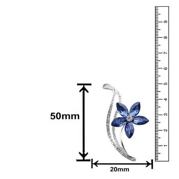Blue crystal brooch 4