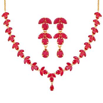 Red crystal necklaces 1