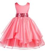 brown plain polyester kids girl gowns