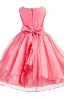 brown plain polyester kids girl gowns