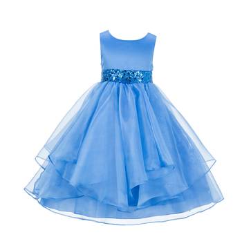 multicolor plain polyester kids girl gowns 1
