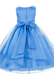 multicolor plain polyester kids girl gowns