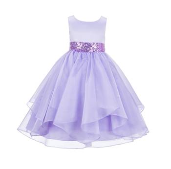 silver plain polyester kids girl gowns 1