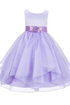 silver plain polyester kids girl gowns