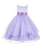 silver plain polyester kids girl gowns