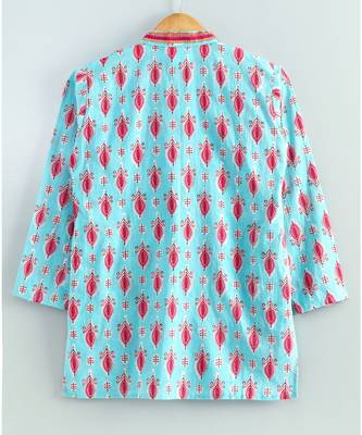 Blue Kurta with a white Pajama 3
