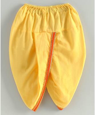 yellow striped kurta with a mustard dhoti 5