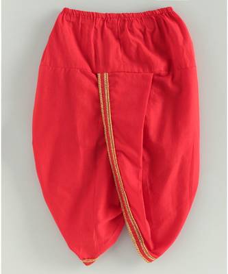 Peach kurta with Red dhoti 7