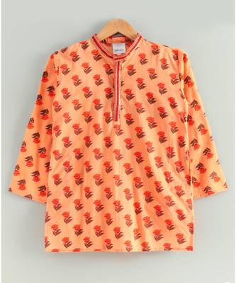 peach kurta with white pajama 4