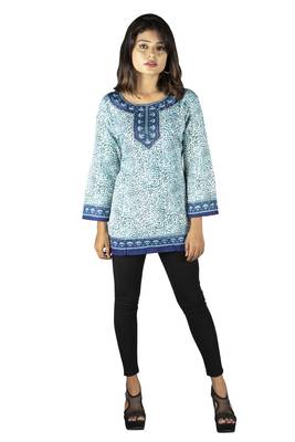 Green printed Poly top 1